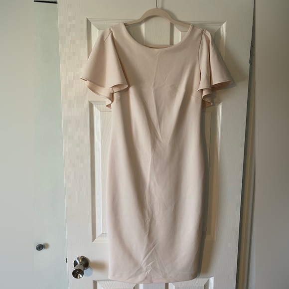 EUC Womens 10 Calvin Klein Midi Dress in pale pink, very beautiful - Picture 5 of 11